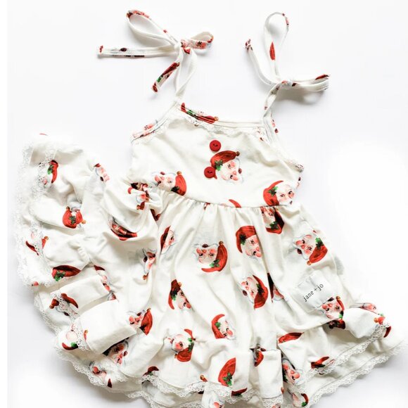 Jane + Jo Other - Jane + Jo Santa Print Christmas House Dress